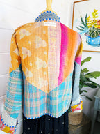 Patchwork Kantha Jacket – Quilted Reversible Blanket Coat