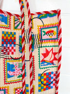 Quilted Cotton Tote Bag - Vacation Stamps