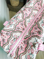 Quilted Weekender Overnight Bag - Pink Petals Print