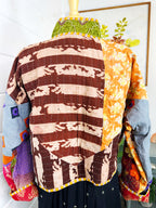 Boho Patchwork Kantha Jacket – Handmade Quilted & Reversible Blanket Coat