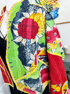 Boho Patchwork Kantha Jacket – Handmade Quilted & Reversible Blanket Coat