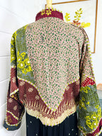 Boho Patchwork Kantha Jacket – Handmade Quilted & Reversible Blanket Coat