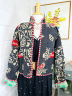 Boho Patchwork Kantha Jacket – Handmade Quilted & Reversible Blanket Coat