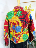 Boho Patchwork Kantha Jacket – Handmade Quilted & Reversible Blanket Coat