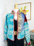Boho Patchwork Kantha Jacket – Handmade Quilted & Reversible Blanket Coat