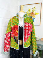 Boho Patchwork Kantha Jacket – Handmade Quilted & Reversible Blanket Coat