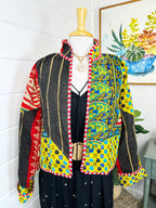 Boho Patchwork Kantha Jacket – Handmade Quilted & Reversible Blanket Coat