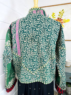 Boho Patchwork Kantha Jacket – Handmade Quilted & Reversible Blanket Coat