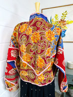 Boho Patchwork Kantha Jacket – Handmade Quilted & Reversible Blanket Coat