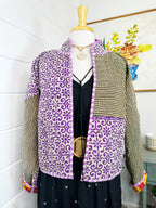 Boho Patchwork Kantha Jacket – Handmade Quilted & Reversible Blanket Coat