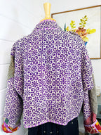 Boho Patchwork Kantha Jacket – Handmade Quilted & Reversible Blanket Coat