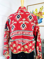 Boho Patchwork Kantha Jacket – Handmade Quilted & Reversible Blanket Coat