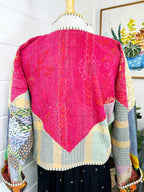 Kantha Quilted Bomber Jacket | Blanket Coat | Patchwork Coat