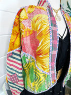 Kantha Quilted Bomber Jacket | Blanket Coat | Patchwork Coat