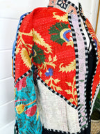Kantha Quilted Bomber Jacket | Blanket Coat | Patchwork Coat