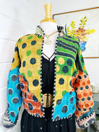 Kantha Quilted Bomber Jacket | Blanket Coat | Patchwork Coat