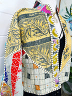Boho Patchwork Kantha Jacket – Handmade Quilted & Reversible Blanket Coat