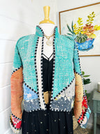 Boho Patchwork Kantha Jacket – Handmade Quilted & Reversible Blanket Coat
