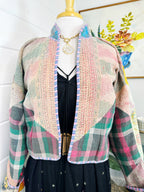 Boho Patchwork Kantha Jacket – Handmade Quilted & Reversible Blanket Coat