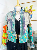 Boho Patchwork Kantha Jacket – Handmade Quilted & Reversible Blanket Coat