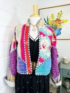Boho Patchwork Kantha Jacket – Handmade Quilted & Reversible Blanket Coat