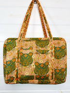 Quilted Weekender Duffle Overnight Bag - Sandstone Celestial Tiger