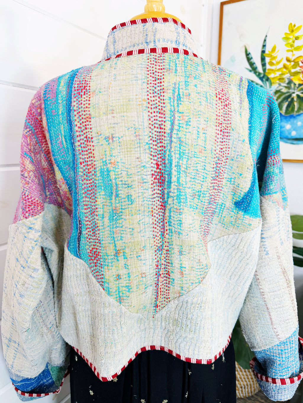 Patchwork Kantha Jacket – Quilted Reversible Blanket Coat