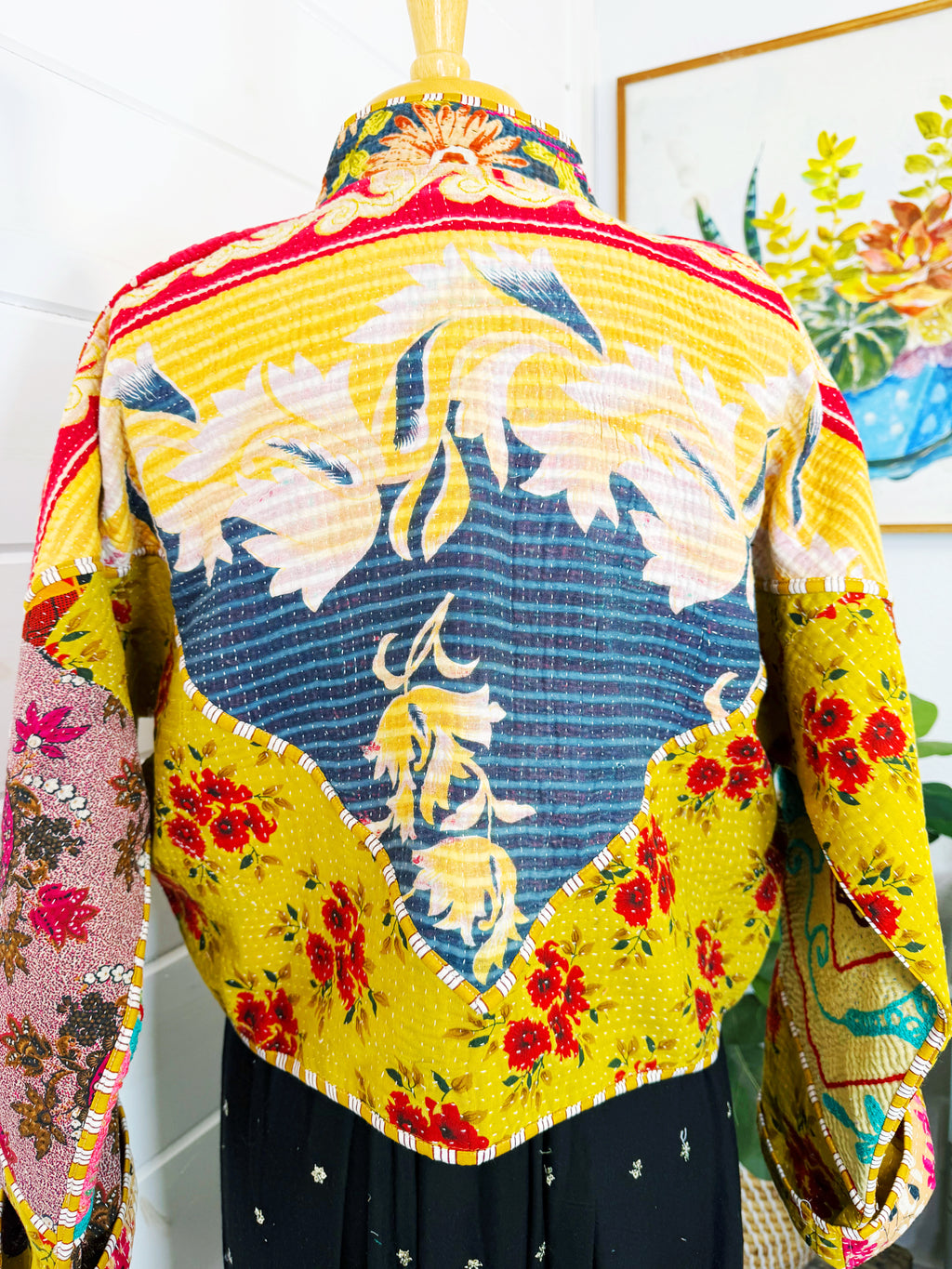 Patchwork Kantha Jacket – Quilted Reversible Blanket Coat