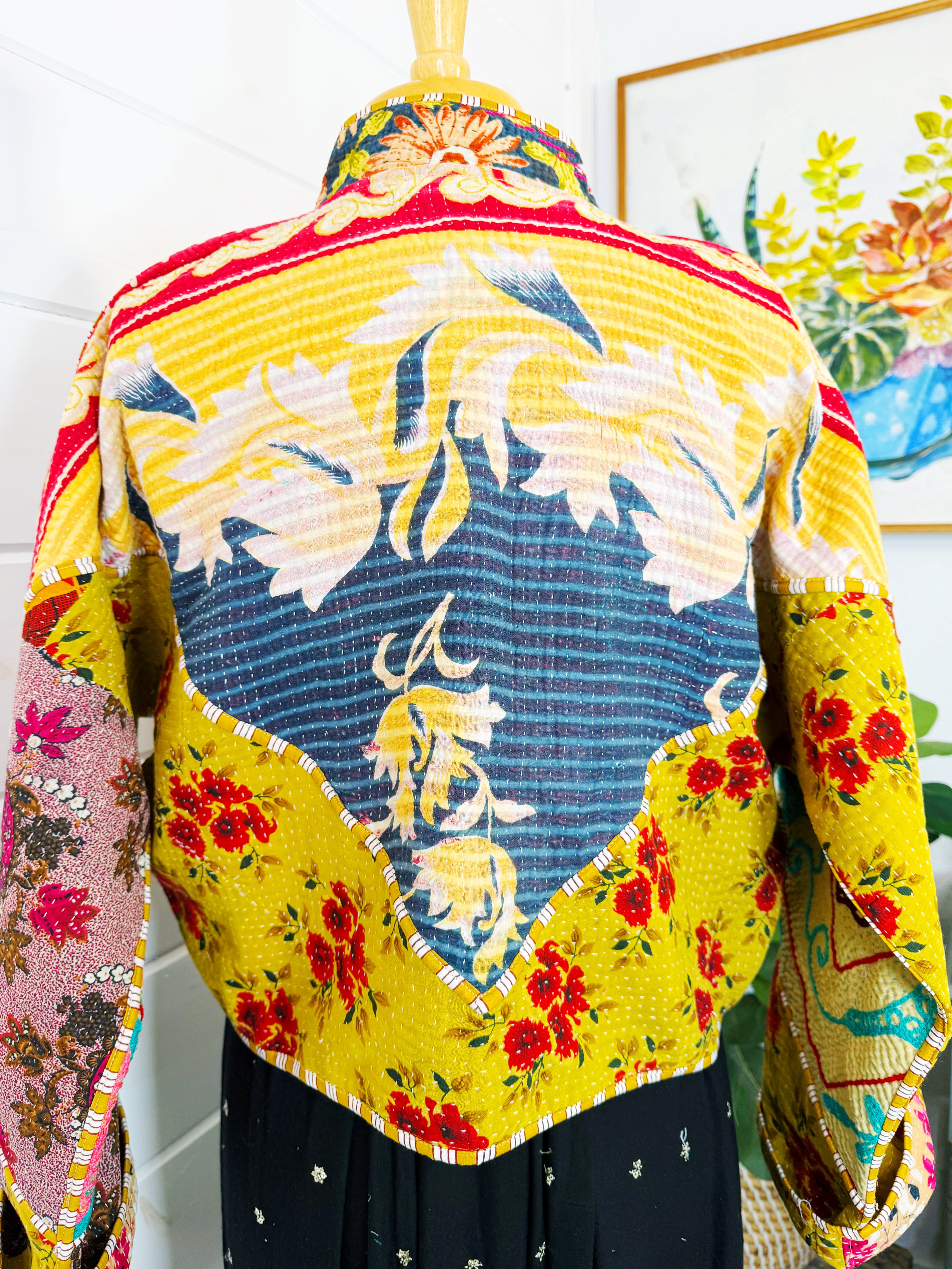 Patchwork Kantha Jacket – Quilted Reversible Blanket Coat