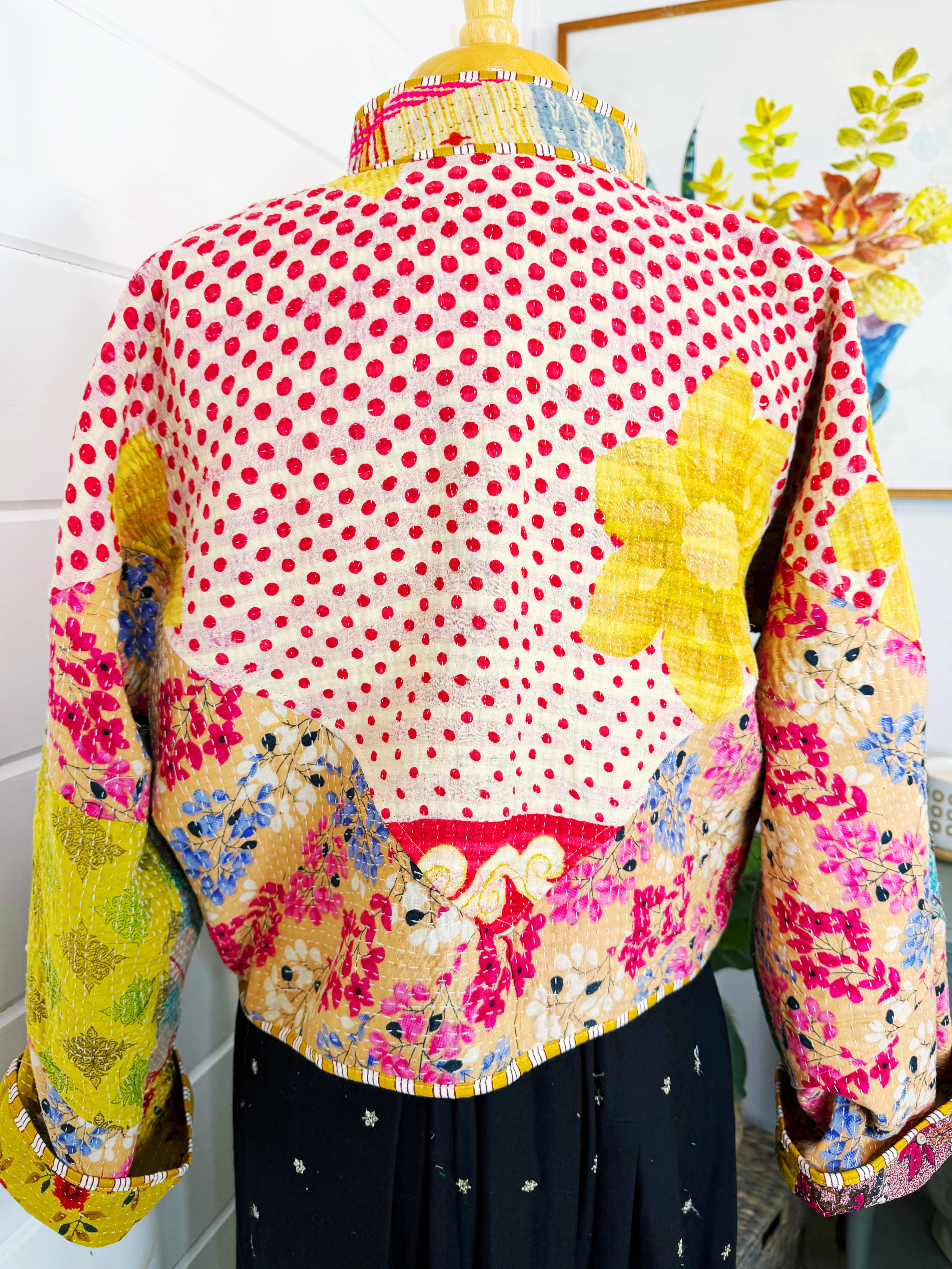 Patchwork Kantha Jacket – Quilted Reversible Blanket Coat