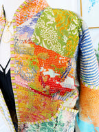 Patchwork Kantha Jacket – Quilted Reversible Blanket Coat