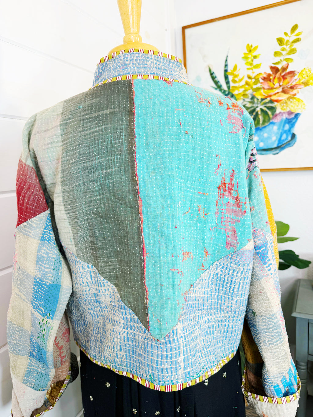 Patchwork Kantha Jacket – Quilted Reversible Blanket Coat