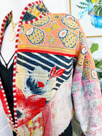 Patchwork Kantha Jacket – Quilted Reversible Blanket Coat
