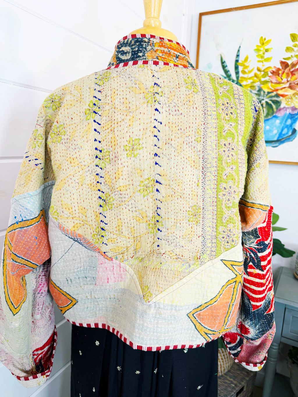 Patchwork Kantha Jacket – Quilted Reversible Blanket Coat