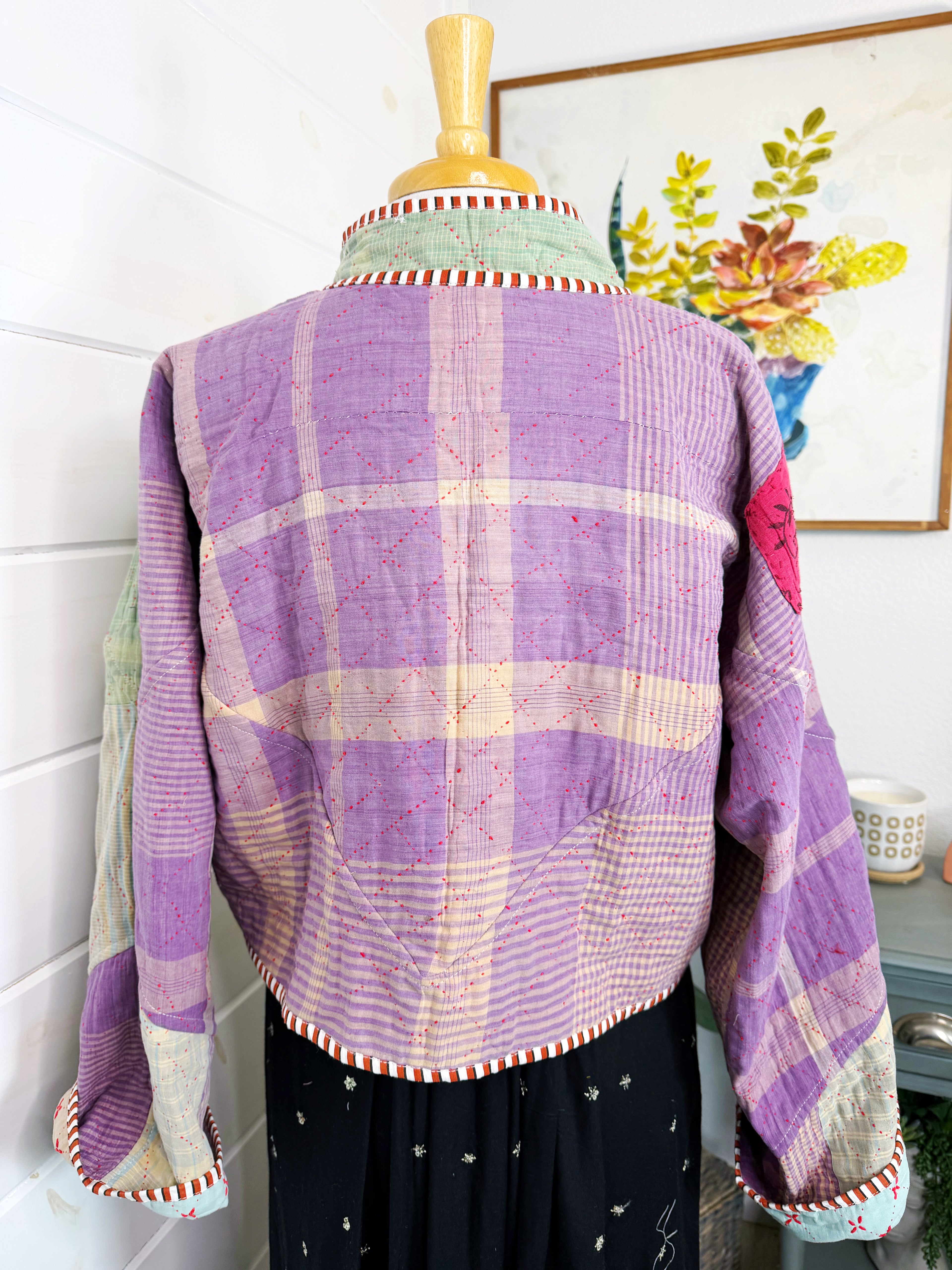 Patchwork Kantha Jacket – Handmade Quilted & Reversible Blanket Coat
