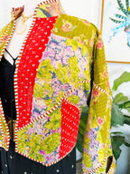 Patchwork Kantha Jacket – Quilted Reversible Blanket Coat