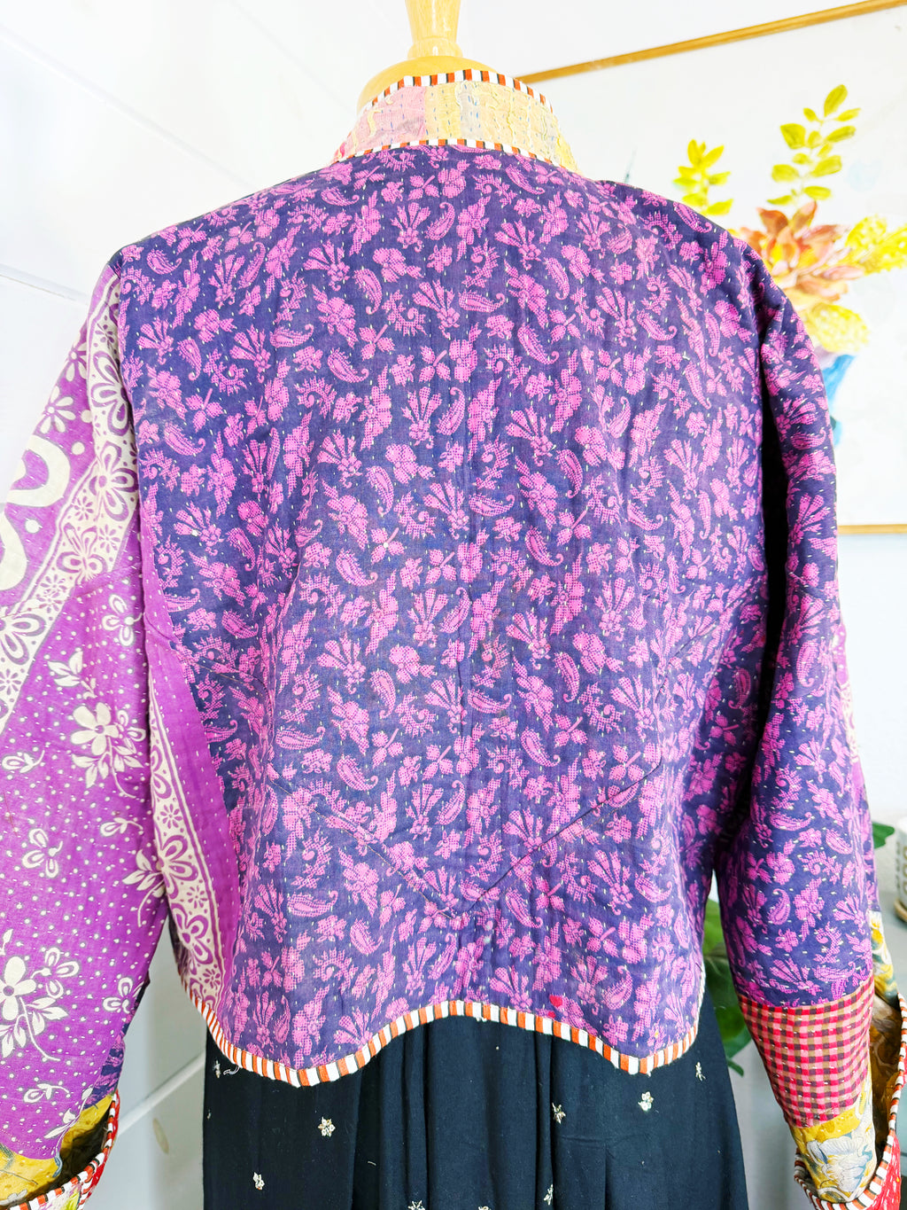 Patchwork Kantha Jacket – Quilted Reversible Blanket Coat