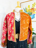 Patchwork Kantha Jacket – Quilted Reversible Blanket Coat