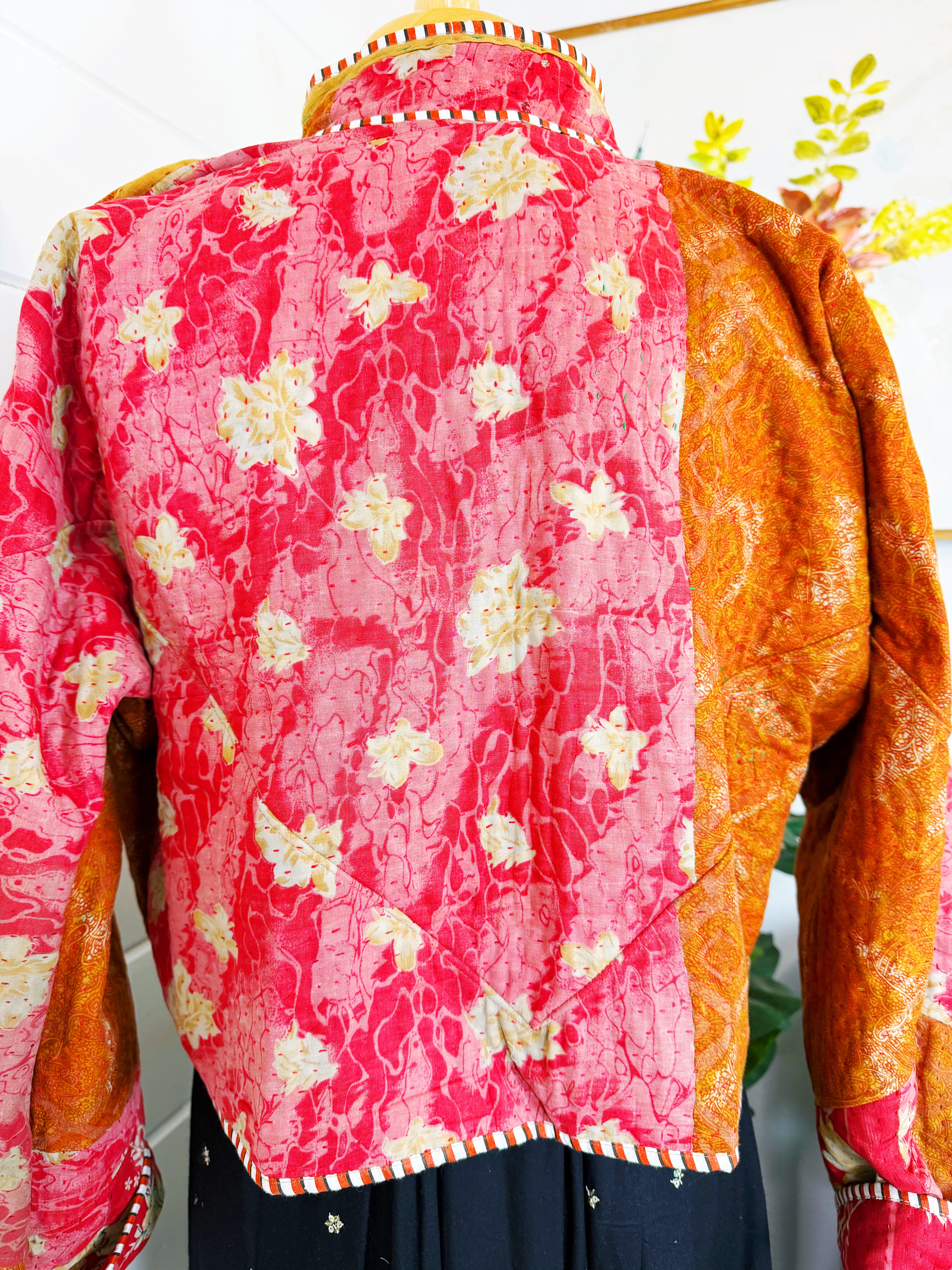 Patchwork Kantha Jacket – Quilted Reversible Blanket Coat