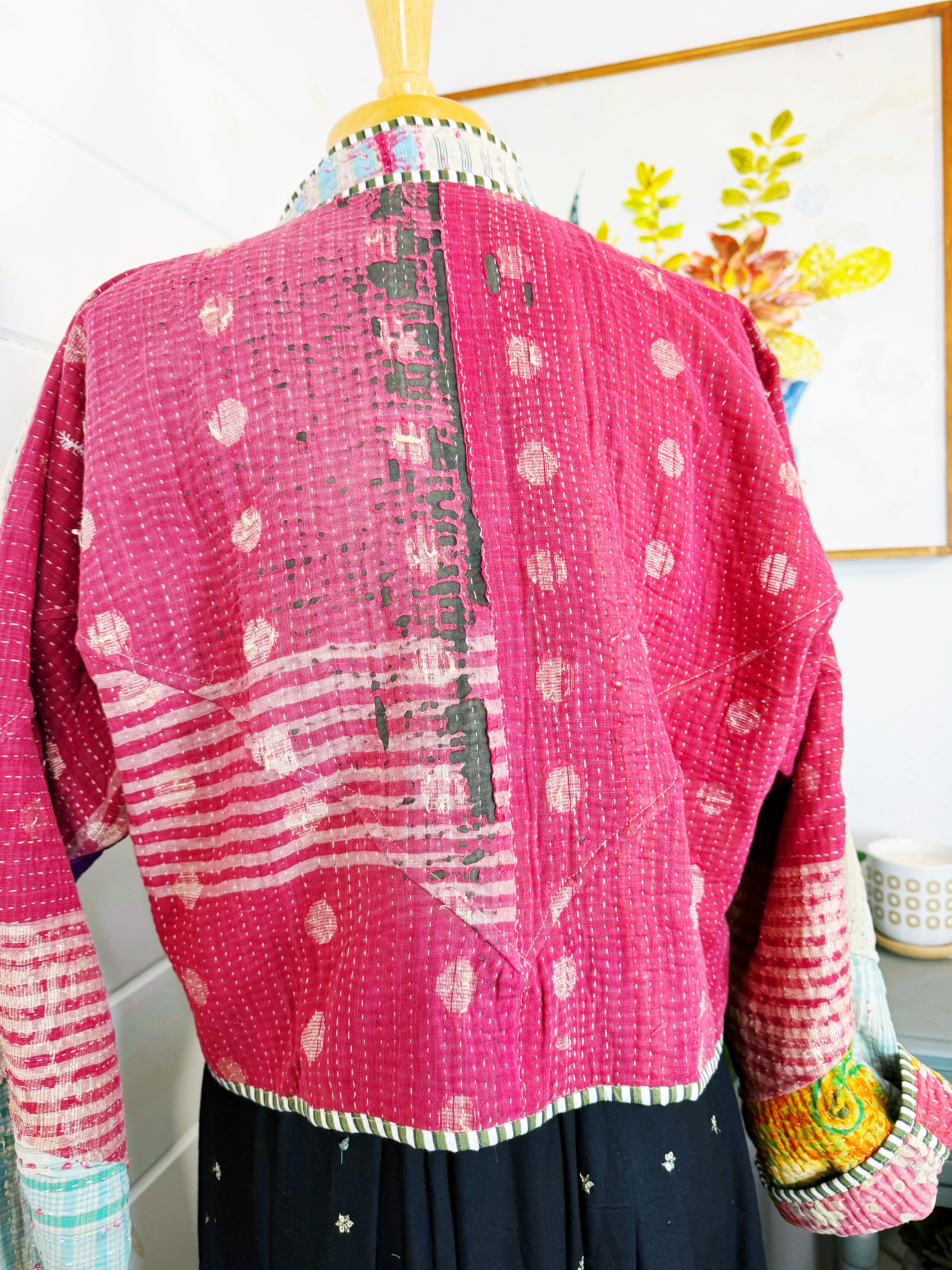 Patchwork Kantha Jacket – Quilted Reversible Blanket Coat