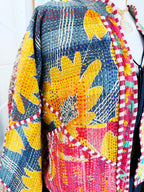 Patchwork Kantha Jacket – Quilted Reversible Blanket Coat