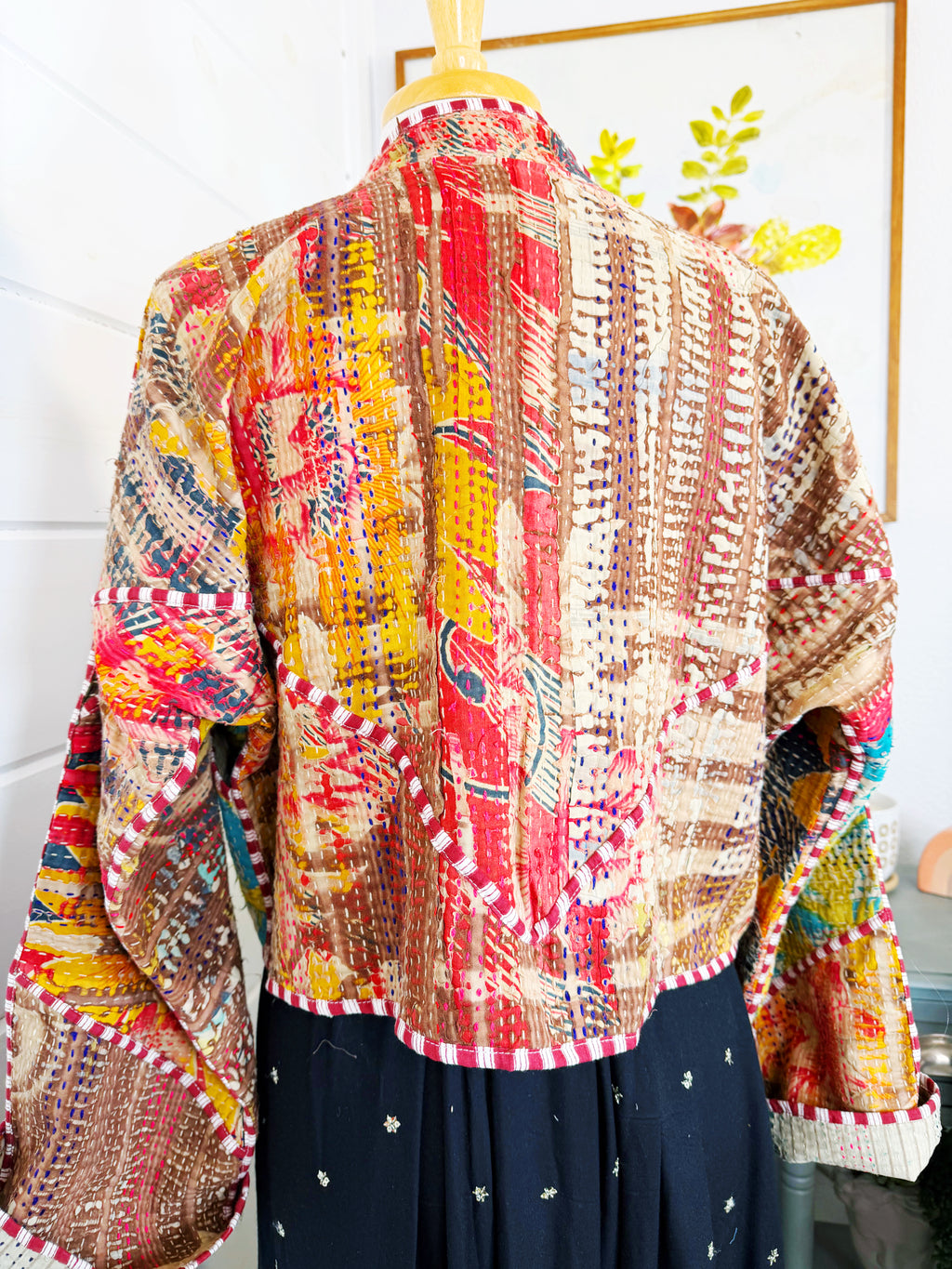 Patchwork Kantha Jacket – Quilted Reversible Blanket Coat