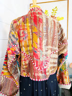 Patchwork Kantha Jacket – Quilted Reversible Blanket Coat