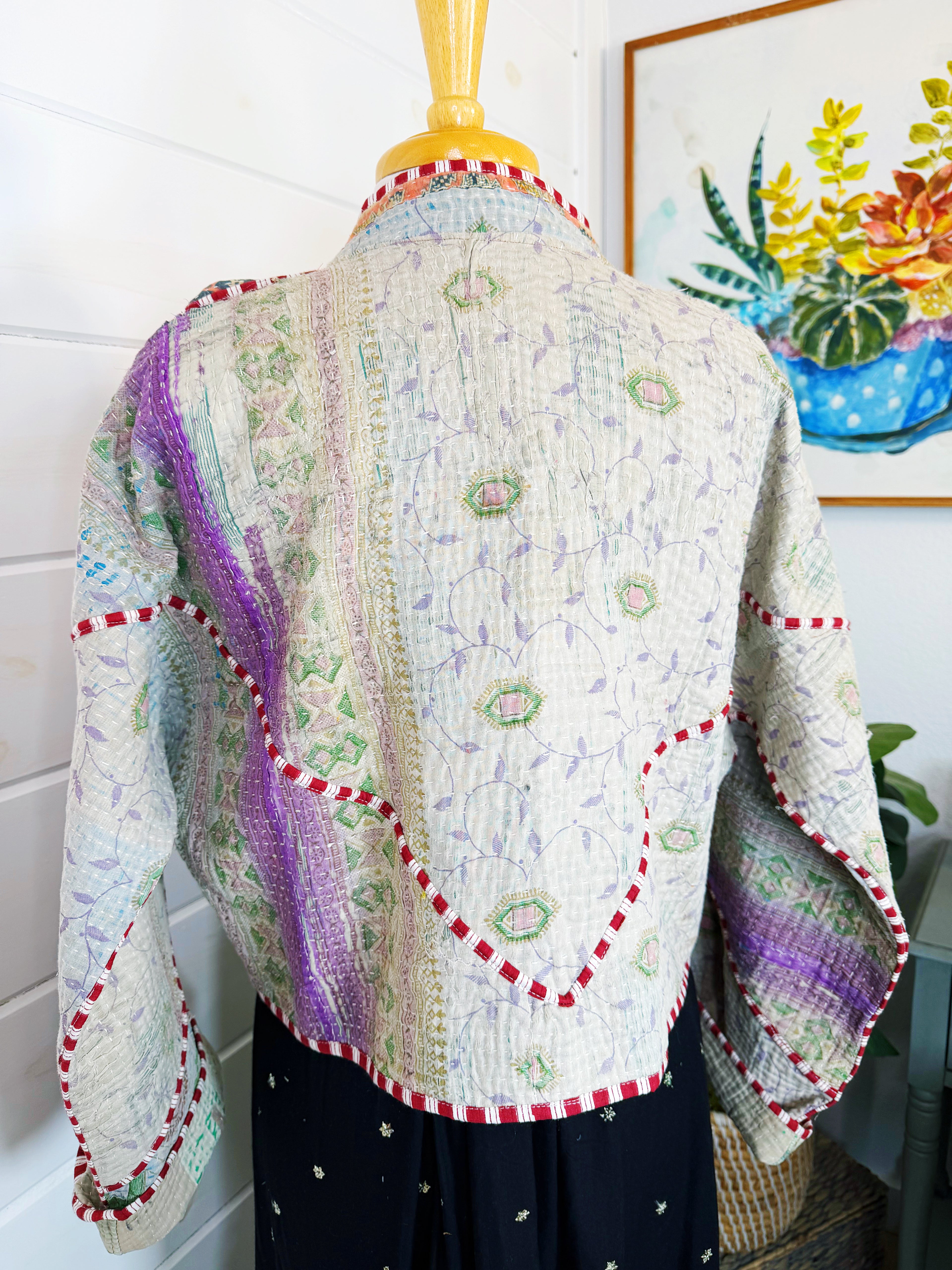 Patchwork Kantha Jacket – Quilted Reversible Blanket Coat