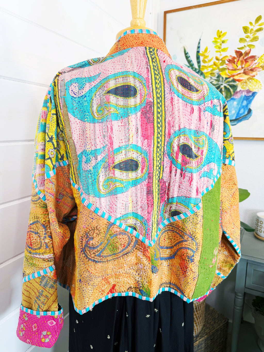 Patchwork Kantha Jacket – Quilted Reversible Blanket Coat