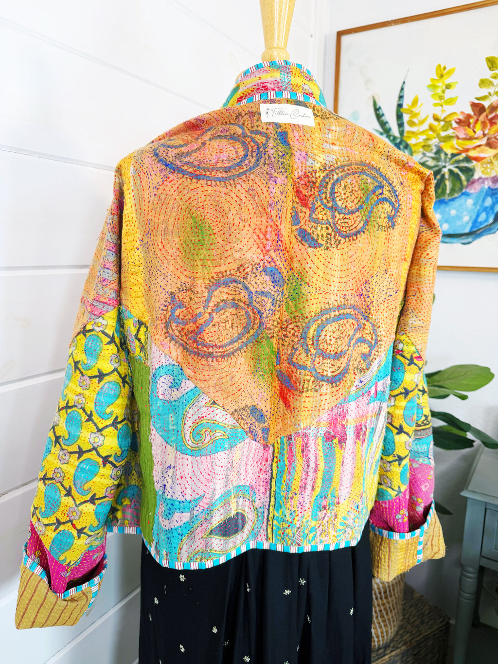 Patchwork Kantha Jacket – Quilted Reversible Blanket Coat