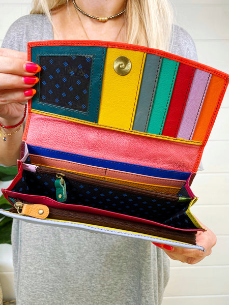 Wholesale Cassia Leather Wallet Clutch - Pack of 3