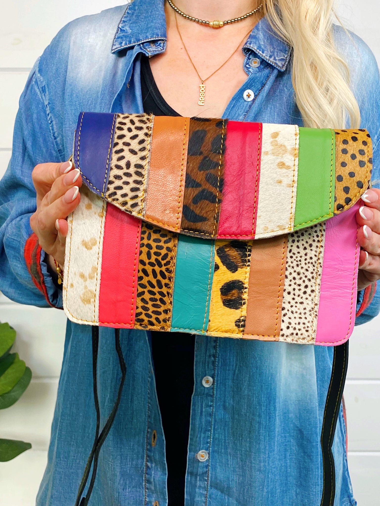 Wholesale Flora Patchwork Leather Crossbody - Pack of 3