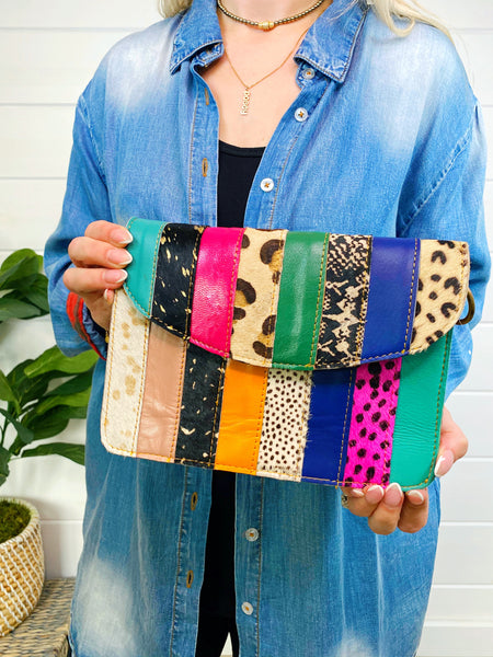 Wholesale Flora Patchwork Leather Crossbody - Pack of 3