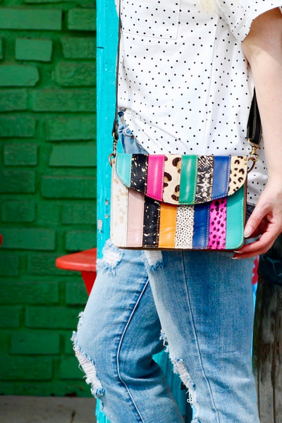 Wholesale Flora Patchwork Leather Crossbody - Pack of 3